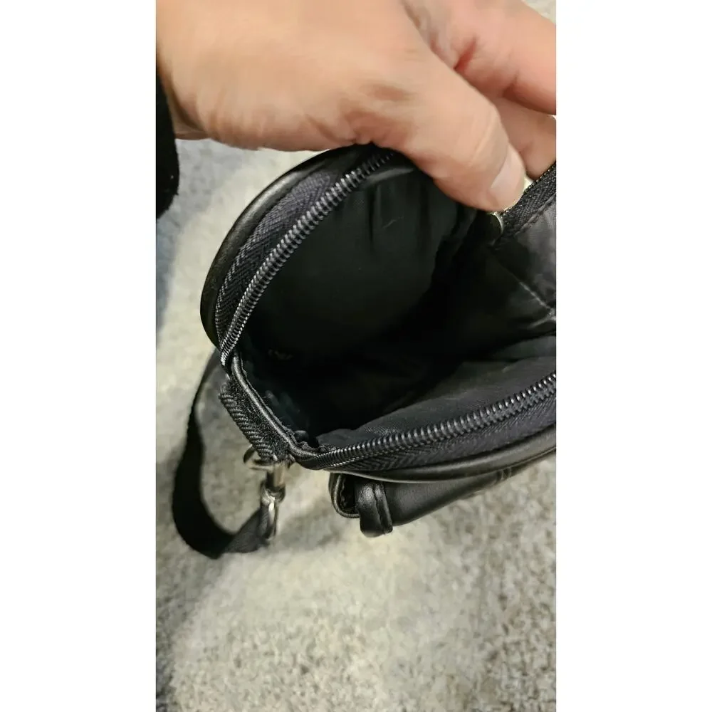 View Black Camera Bag Case Double Zipper Shoulder Strap Belt Loop